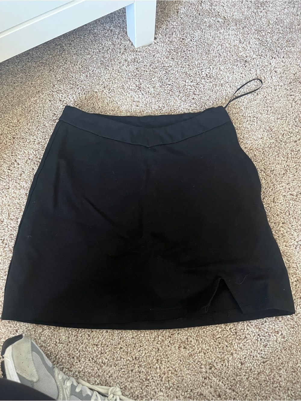 Princess Polly Black Mini Skirt with Subtle Front Vent